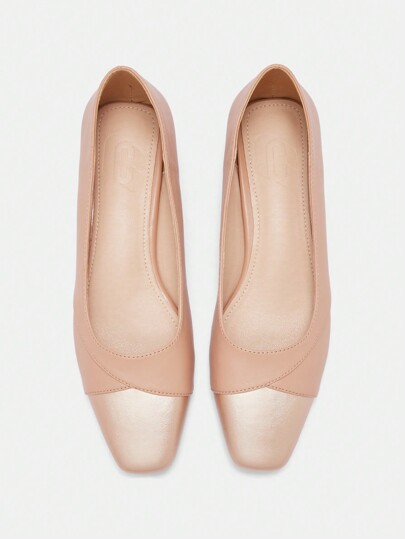 Zapatos planos tipo Mary Jane con puntera y tacón cuadrado para mujeres, perfectos para primavera/verano y el Día de San Valentín