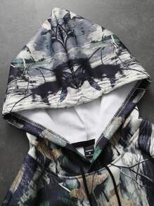 Manfinity EMRG 1 chiếc Áo hoodie thường ngày cho nam, tối giản và phong cách để mặc hàng ngày khi đi chơi cùng bạn bè, Áo hoodie dài tay thường ngày họa tiết, Quà tặng cho bạn bè, chồng, bạn trai - Nhiều màu - Xem 3