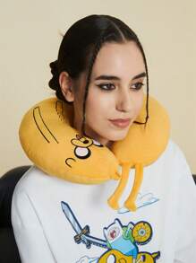 ADVENTURE TIME X SHEIN Embroidered Cartoon Pattern Travel Neck Travel Pillow, Gifts