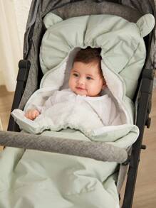 Cozy Pixies 1pc Winter Baby Thick Padded Windproof Warm Cover For Outdoor, Suitable For Autumn & Winter