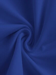 Slaydiva Simplistic Casual Basics Half Zipper V-Neck Long Sleeve Stretchy Bodycon Jacket For Women - E In Fall/Winter - Navy Blue - View 4