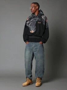 SUMWON Sumwon Studios Designer Sweatshirt Hoodie Autumn Winter Collection Premium Streetwear Fashion Marble Abstract Pattern Comfortable Leisure Wear Casual Urban Style