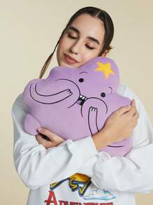 ADVENTURE TIME X SHEIN Embroidered Cartoon Pattern Decorative Throw Pillow, Gifts