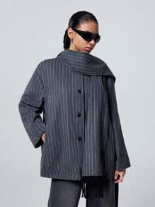 LYSMO Women Casual Wool Blend Coat Suitable For Everyday Wear, Modest Fashion