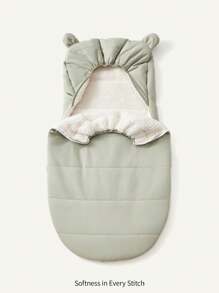 Cozy Pixies 1pc Winter Baby Thick Padded Windproof Warm Cover For Outdoor, Suitable For Autumn & Winter