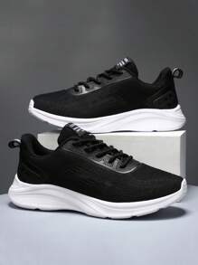 1 件时尚百搭网眼透气轻便运动鞋，防滑耐用舒适柔软跑步鞋，适合户外运动和休闲 - 彩色 - 查看 1