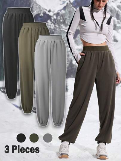 In My Nature 女士休闲纯色抽绳腰户外裤