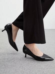 CUCCOO BIZCHIC Giày lười nữ màu đen mũi nhọn gót thấp thoải mái, thích hợp đi làm, hẹn hò, dự tiệc và đi nghỉ mát. Thích hợp cho kỳ nghỉ xuân, lễ Phục sinh và Giáng sinh. - màu đen - Xem 5