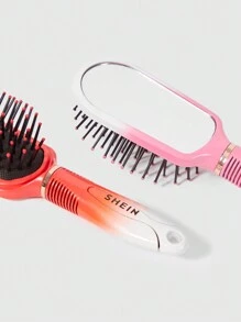 SHEIN 1入隨機顏色漸變迷你髮梳 - 彩色 - 查看 2