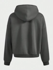 Manfinity VCAY 男士大码休闲宽松落肩针织长袖连帽衫运动衫外出街头装字母连帽衫，适合朋友、丈夫、男朋友的礼物