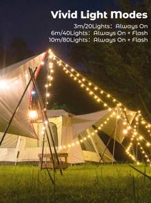 Teckwe String Lights With Mini Bulbs,Globe String Lights,LED Small White Ball Starry Sky Colored Light String Outdoor Waterproof Decorative Light Decoration Atmosphere Light For Garden Yard Porch Wedding Party Decor - Yellow - View 3