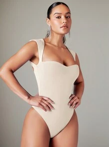 Silquee Body tank unicolor escote corazón