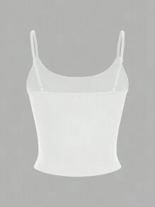 SHEIN EZwear 4 قطعة/مجموعة من البلوزات العصرية القصيرة ذات الحمالات، مناسبة للصيف للنساء، ذات تركيب محكم - متعدد الألوان - مشاهدة 8