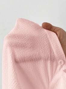 Comfortcana 情人节，大码女式纽扣休闲短衬衫，粉色，百搭