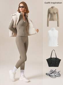 GLOWMODE 26 英寸羊毛 Rest & Refresh 高腰健身紧身裤，带侧袋，秋冬款