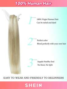 4PCS Clip In Hair Extensions Real Human Hair, Remy Human Hair Extensions Clip Ins For Women, Natural Human Hair, 70g-80g - S18/613 - View 2