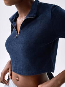 VARSITIE Cold Fall Winter Clothes Stylish And Simple Basic Style Women's Sports Polos