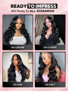 ALL READY WIG Pre-Bleached Pre-Plucked Pre-Cut Lace Melting Lace 360 Glueless Lace Frotnal Wig 100% Human Hair Body Wave 9AM HAIR