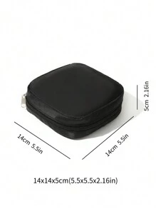 1pc Sanitary Pads Storage Bag Portable Pouch Large Capacity,Minimalist Style, Waterproof Fabric For Storing Sanitary Pads, Panty Liners, And Tampons, Gift For Valentine's Day,Boho Vibes