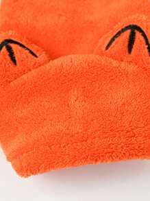 PETSIN 1pc Pet Dog/Cat Plush 3D Embroidered Ear Hoodie, Cute Cosplay Sweatshirt For Pets - Orange - View 6