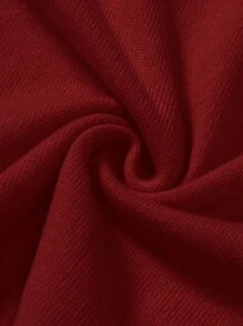 Manfinity Homme Áo len dệt kim cổ cao tay dài màu trơn cỡ lớn cho nam, áo len cổ lọ màu đỏ thu đông cho nam, áo len cổ lọ nam, áo len cổ lọ nam, áo len cổ lọ nam, áo len cổ lọ nam - Màu Đỏ Sâu - Xem 5