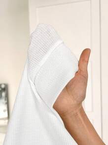 SHEIN Plain V-Neck Comfortable Maternity T-Shirt - White - View 6