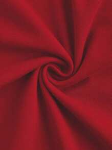 SHEIN EZwear 黑色两件套运动服拉链夹克和紧身裤 - 紅色 - 查看 6