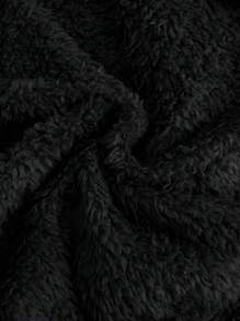 SHEIN Young Boy Loose-Fit Hooded Double-Breasted Jacket,In Fall/Winter