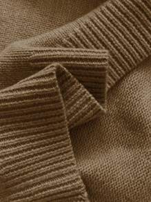 Chiquease Áo len chui đầu ren lãng mạn cổ điển kiểu Pháp thanh lịch dành cho nữ - Màu Khaki - Xem 6