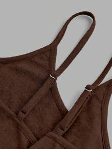 SHEIN EZwear 4 قطعة/مجموعة من البلوزات العصرية القصيرة ذات الحمالات، مناسبة للصيف للنساء، ذات تركيب محكم - متعدد الألوان - مشاهدة 10