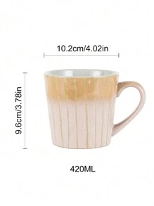 Cirelle 1pc Gradient Color Mug Ceramic Coffee Cup Simple Home Water Cup Dishwasher Friendly And Microwaveable,Rama Table Decor, Mother's Day Gift, Special Gift, High-End Cafe Supplies - Multicolor - View 5
