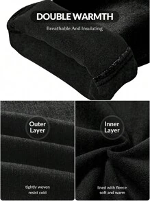 SHEIN ICON 女士休闲低腰简约纯色喇叭牛仔裤感恩节圣诞节女士保暖内衬 - 黑色 - 查看 8