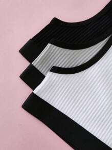 Conjunto de 3 piezas de ropa interior cómoda y sencilla para adolescentes - Multicolor - Ver 4