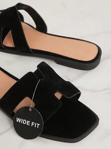 SHUZIA Women Wide Fit Flat Sandals, Open Toe, Fashion, Beach, Non-Slip, Slip-On, Stylish Flat Sandals Summer Shoes Spring Shoes Spring Break Easter Mother's Day Present