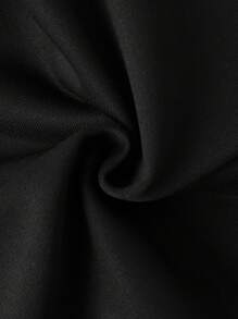 Manfinity LEGND Conjunto de sudadera de manga larga con cuello redondo y bicolor y pantalón de chándal liso con cordón para hombres talla grande