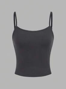 SHEIN EZwear 3-częściowy zestaw Basic Casual Sexy Ramiączka bez ramiączek i krótkie spodenki na wiosnę i lato