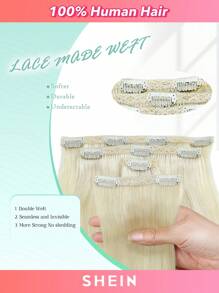 4PCS Clip In Hair Extensions Real Human Hair, Remy Human Hair Extensions Clip Ins For Women, Natural Human Hair, 70g-80g - S60 - View 5
