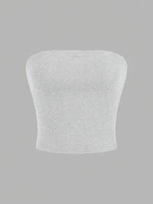 SHEIN EZwear 3-częściowy zestaw Basic Casual Sexy Ramiączka bez ramiączek i krótkie spodenki na wiosnę i lato