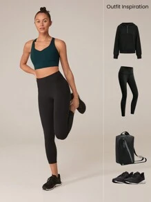 GLOWMODE FeatherFit™-Sculpt V-Ausschnitt Racerback Sport-BH Top mit mittlerer Stützung zum Trainieren