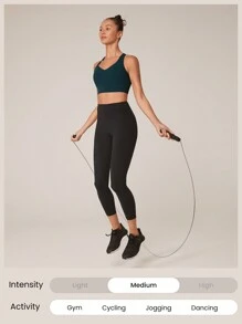 GLOWMODE FeatherFit™-Sculpt V-Ausschnitt Racerback Sport-BH Top mit mittlerer Stützung zum Trainieren