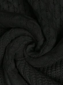 Calvaya Áo len chui đầu cổ lọ cỡ lớn, đơn giản và thời trang mặc thường ngày - màu đen - Xem 8