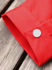 Manfinity Homme Herren Lässig Figur Muster Stehkragen Jacke, Herbst Ausgehen Streetwear grafisch Langarm Leicht Jacke in Dunkelrot, als Geschenk für Freunde, Ehemänner, Freunde - Rot - Übersicht 4