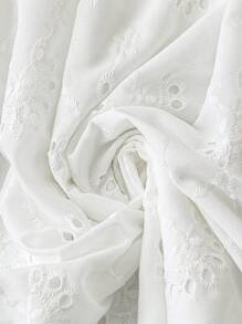 SHEIN Unity Vestido casual corto minimalista de talla grande, de unicolor, con pliegues y lazo delantero