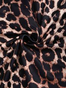 Sweetra Set 3 buc femei cu imprimeu leopard, decolteu în V, camisole, maiouri versatile, Y2K, imprimeu grafic cu ghepard