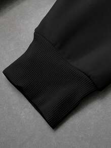 Manfinity LEGND Áo nỉ nam đơn giản và thời trang, mặc hàng ngày - màu đen - Xem 4