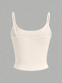 SHEIN EZwear 4 قطعة/مجموعة من البلوزات العصرية القصيرة ذات الحمالات، مناسبة للصيف للنساء، ذات تركيب محكم - متعدد الألوان - مشاهدة 9