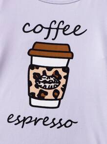 Teen Girl Snug Fit Drink Print Long Sleeve Top And Pants 2Pcs Pajama Set, Snug Fit And Comfy Sleepwear - Multicolor - View 8