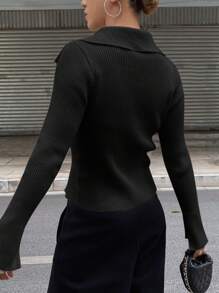 Livesso 女士商务休闲纯色拉链开衫、秋装、返校服