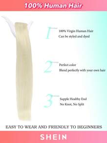 4PCS Clip In Hair Extensions Real Human Hair, Remy Human Hair Extensions Clip Ins For Women, Natural Human Hair, 70g-80g - S60 - View 2