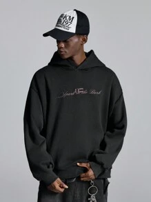 NEON BLANC Men's Printed Letter Hooded Sweatshirt, Autumn/Winter Hoodie Graphic Long Sleeve Hoodie, For Friends, Husband, Boyfriend Gifts